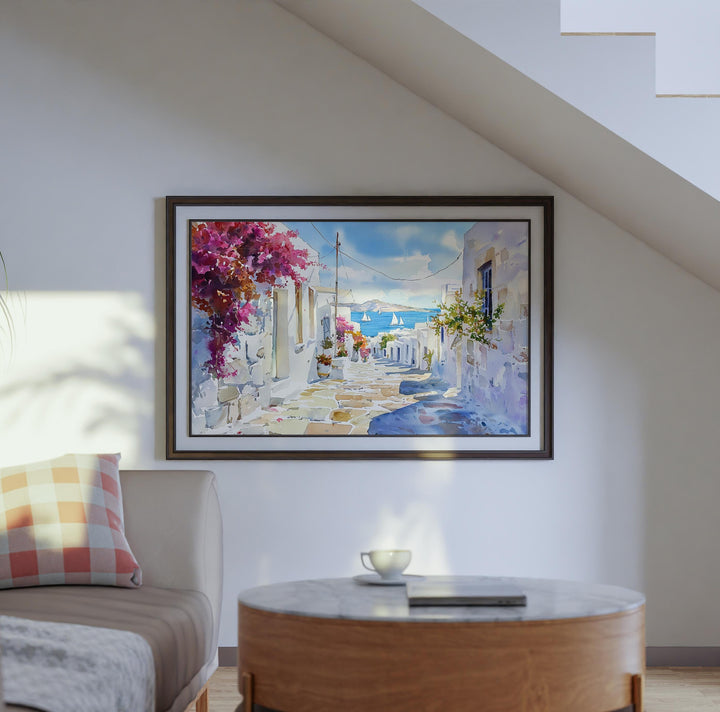 Paros watercolor poster Wall Art Paros Wall Hanging Home Décor Paros Gift Art Lovers Greece Wall Art