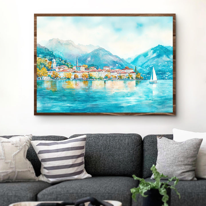 Lugano watercolor poster Wall Art Lugano Wall Hanging Home Décor Lugano Gift Art Lovers Switzerland Wall Art