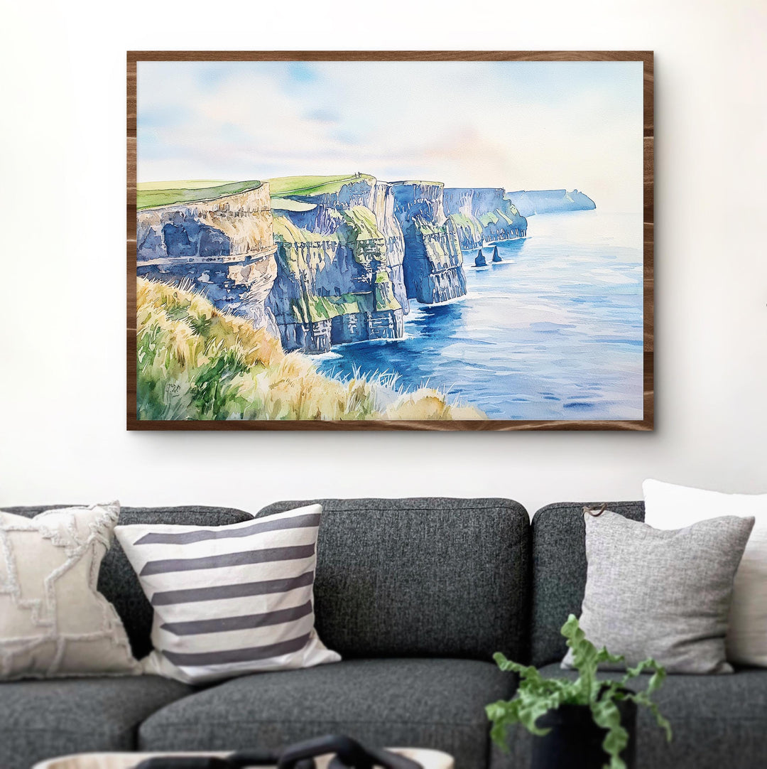 Cliffs of Moher watercolor poster Wall Art Cliffs of Moher Wall Hanging Home Décor Cliffs of Moher Gift Art Lovers Ireland Wall Art