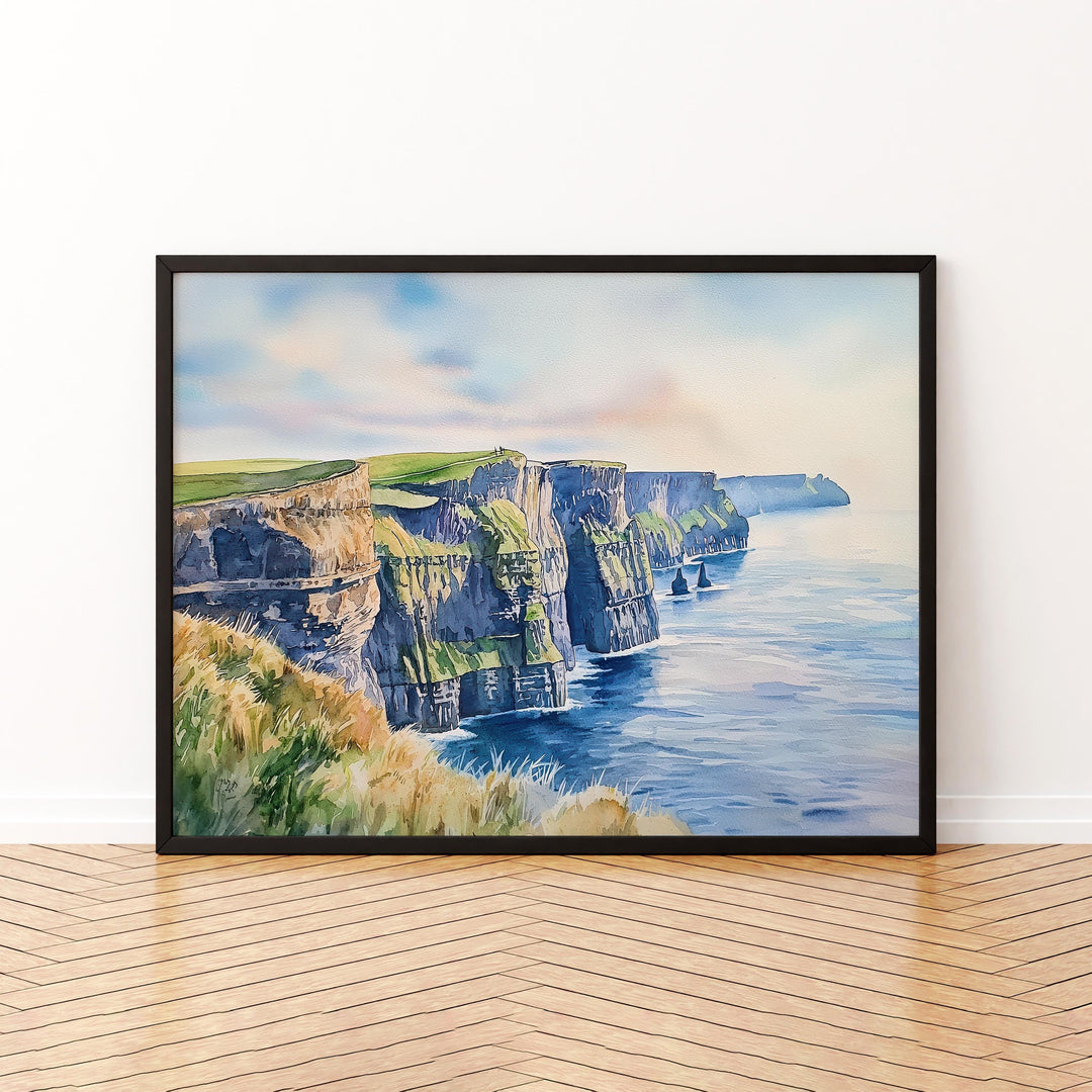 Cliffs of Moher watercolor poster Wall Art Cliffs of Moher Wall Hanging Home Décor Cliffs of Moher Gift Art Lovers Ireland Wall Art