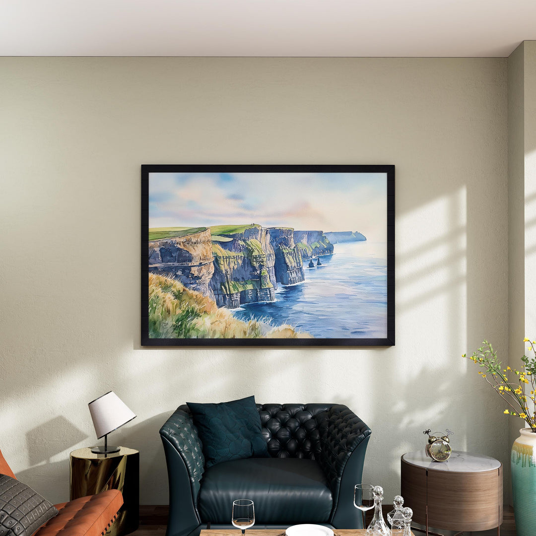 Cliffs of Moher watercolor poster Wall Art Cliffs of Moher Wall Hanging Home Décor Cliffs of Moher Gift Art Lovers Ireland Wall Art