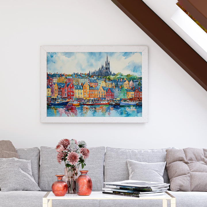 Cobh watercolor poster Wall Art Cobh Wall Hanging Home Décor Cobh Gift Art Lovers Ireland Wall Art