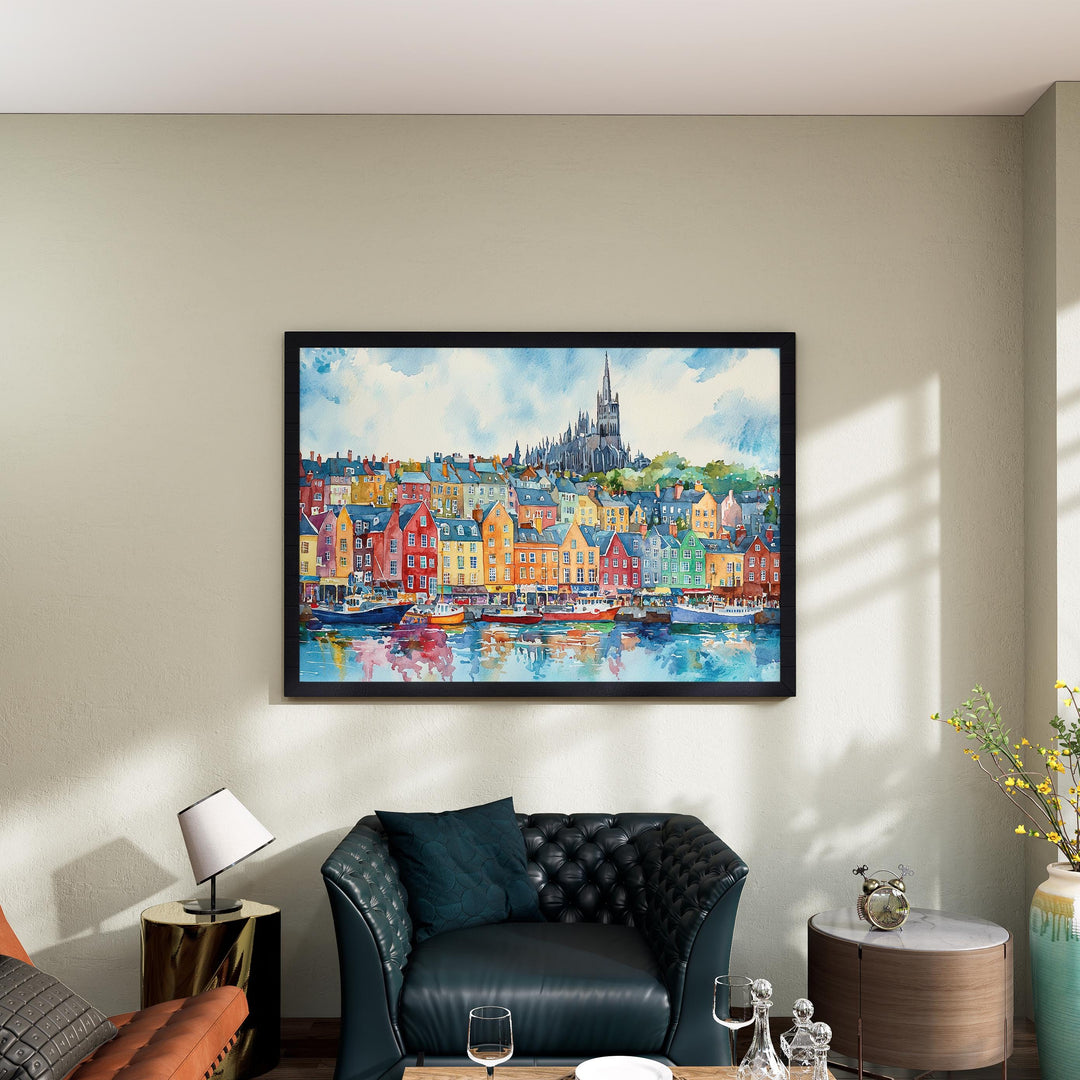 Cobh watercolor poster Wall Art Cobh Wall Hanging Home Décor Cobh Gift Art Lovers Ireland Wall Art
