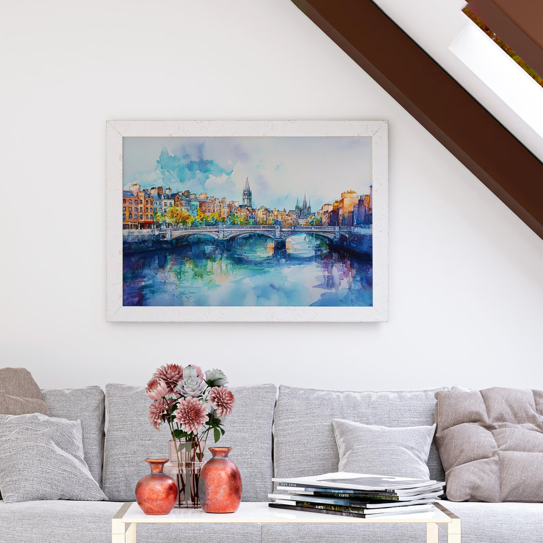 Dublin watercolor poster Wall Art Dublin Wall Hanging Home Décor Dublin Gift Art Lovers Ireland Wall Art