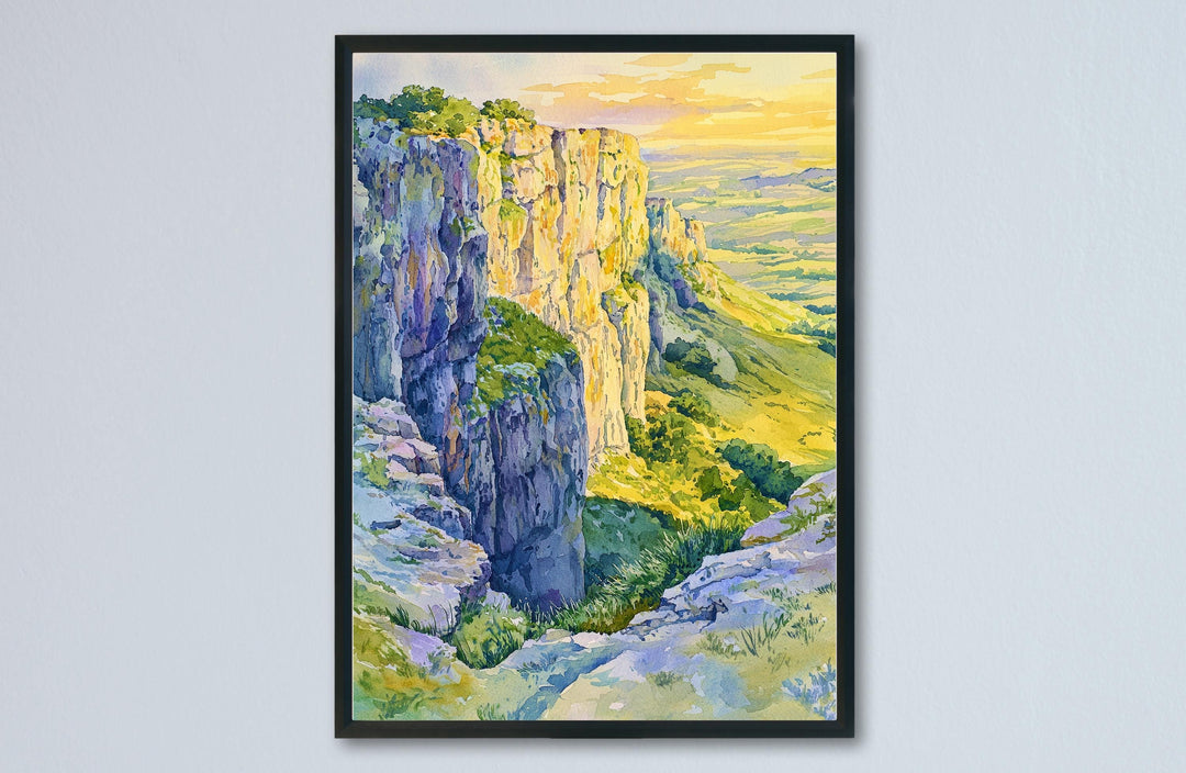 Cheddar Gorge watercolor poster Wall Art Cheddar Gorge Wall Hanging Home Décor Cheddar Gorge Gift Art Lovers England Wall Art