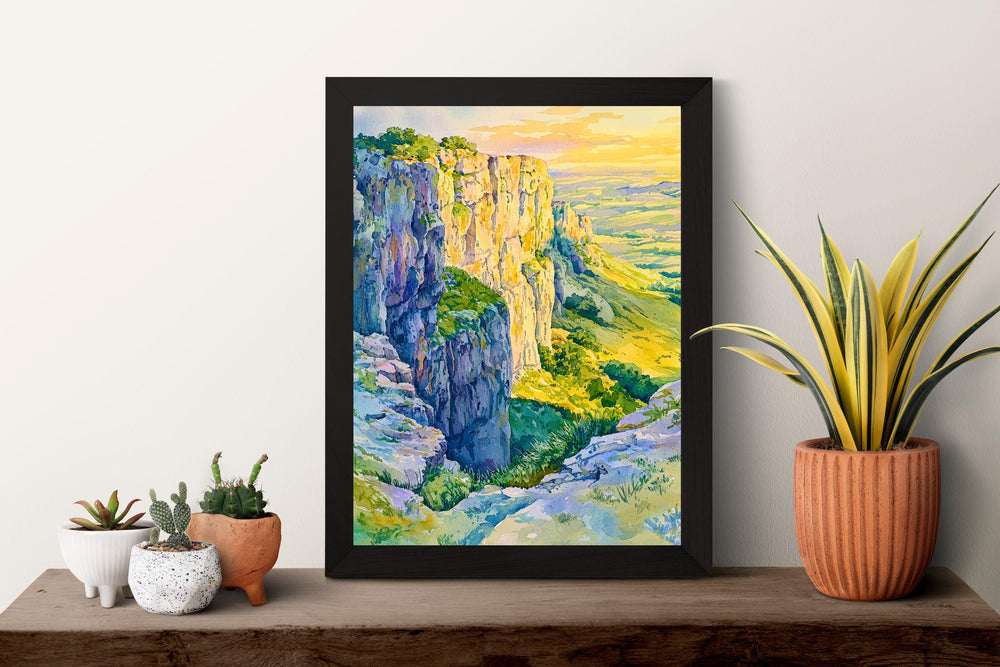 Cheddar Gorge watercolor poster Wall Art Cheddar Gorge Wall Hanging Home Décor Cheddar Gorge Gift Art Lovers England Wall Art