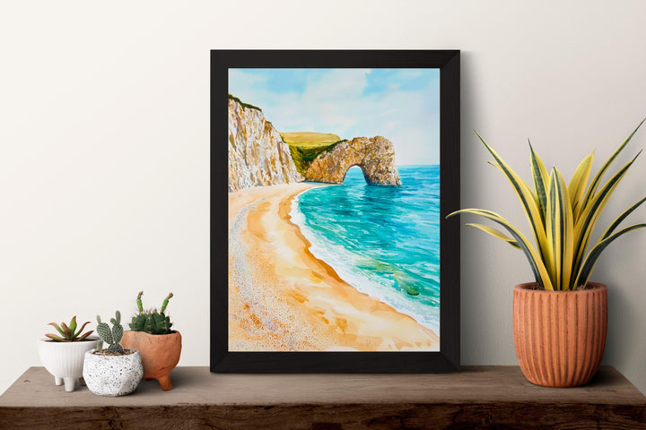 Durdle Door watercolor poster Wall Art Durdle Door Wall Hanging Home Décor Durdle Door Gift Art Lovers England Wall Art