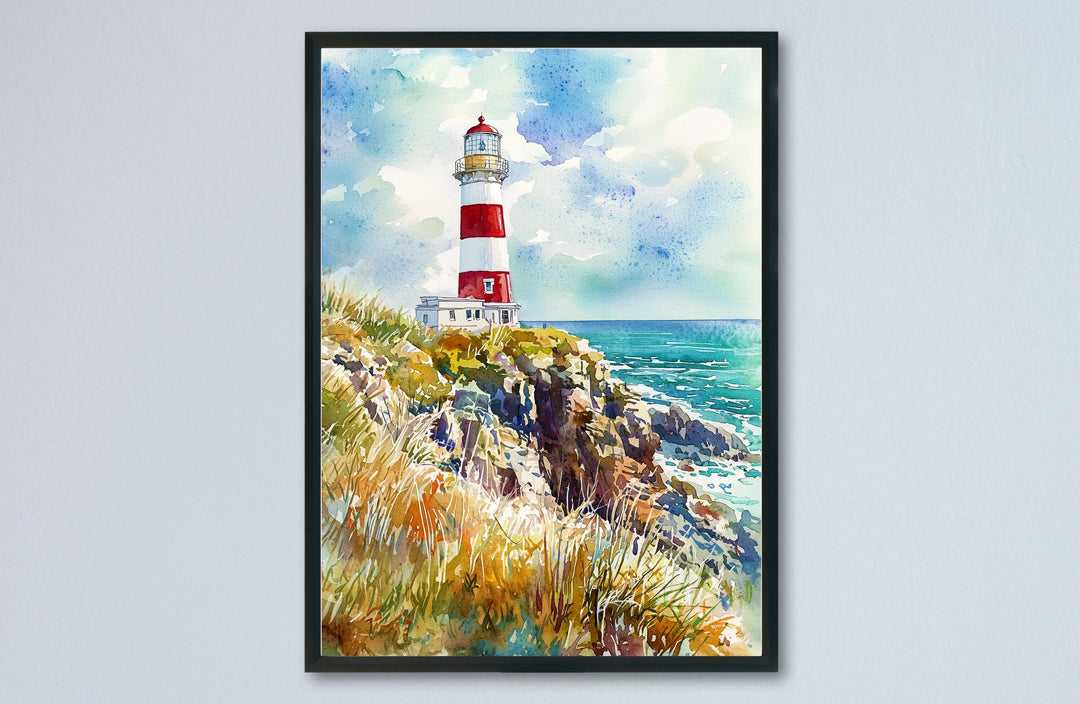 Portland Dorset Watercolor Poster Wall Art Isle of Portland Wall Hanging Home Décor Jurassic Coast Gift England Art Lover Gift