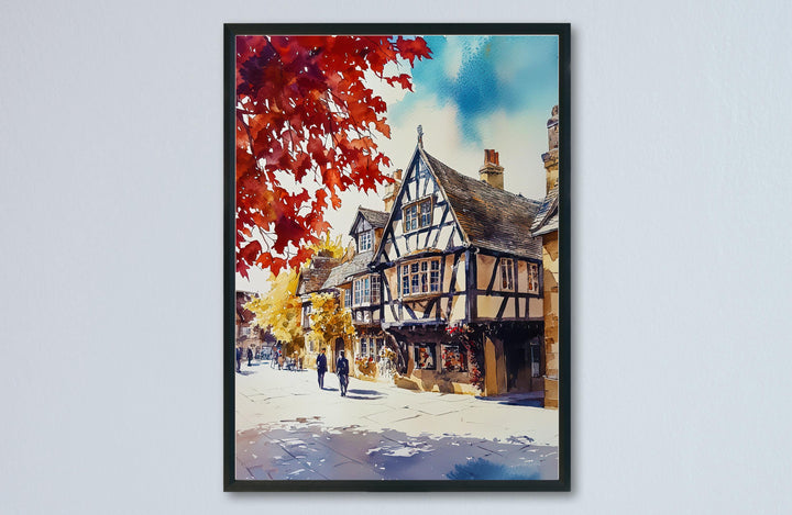 Stratford-upon-Avon watercolor poster Wall Art Stratford-upon-Avon Wall Hanging Home Décor Stratford-upon-Avon Gift Art Lovers England Art