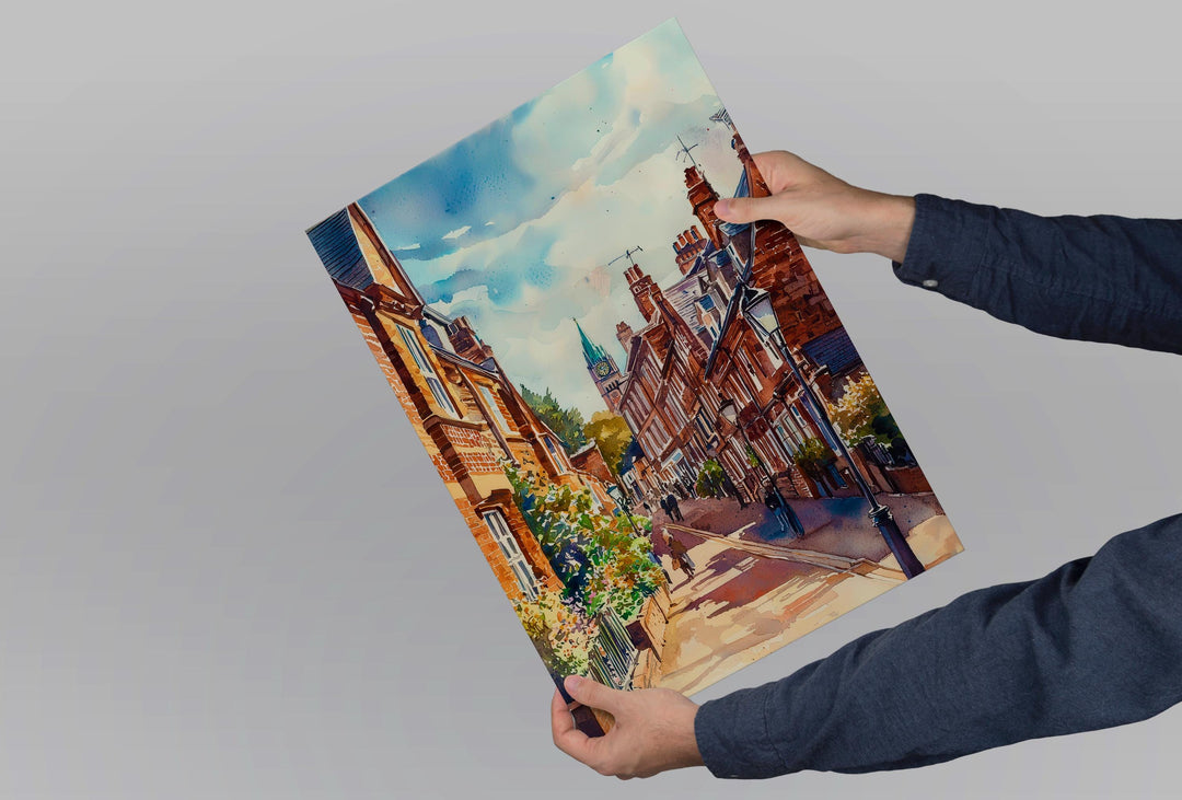 Shrewsbury Watercolor Poster Wall Art Shrewsbury Wall Hanging Home Décor Shrewsbury Gift Art Lovers Shropshire Art Lover Gift