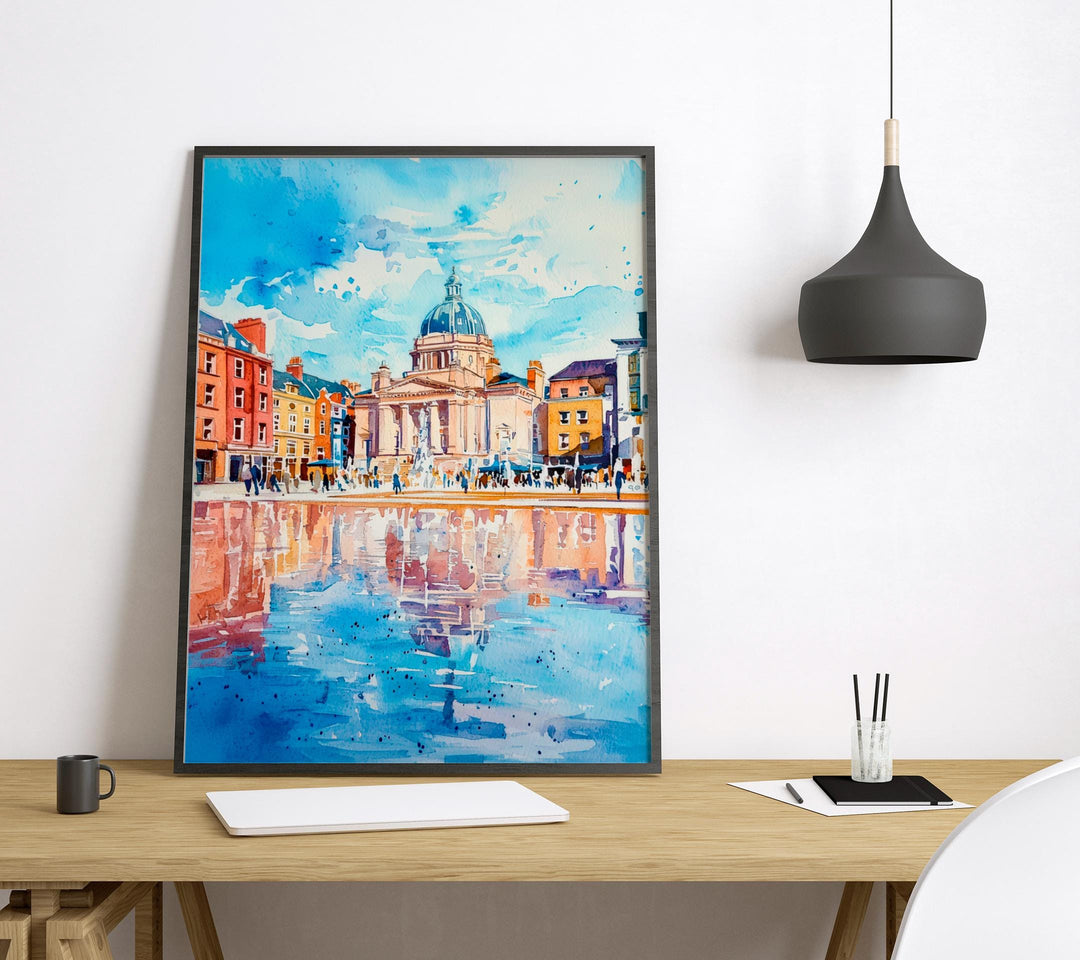 Nottingham watercolor poster Wall Art Nottingham Wall Hanging Home Décor Nottingham Gift Art Lovers England wall art