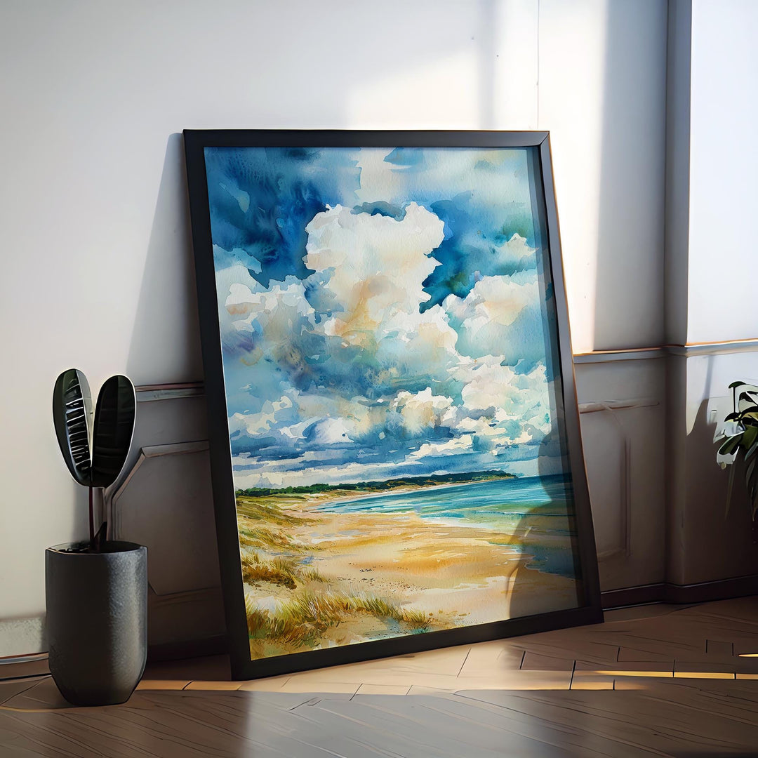 Beadnell watercolor poster Wall Art Beadnell Wall Hanging Home Décor Beadnell Gift Art Lovers England Wall Art