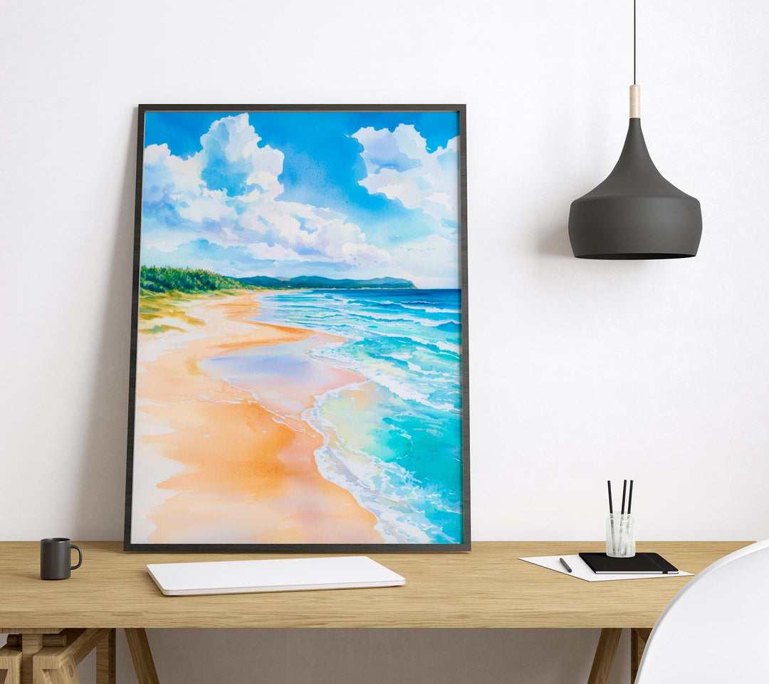 Fraser Island watercolor poster Wall Art Fraser Is Wall Hanging Home Décor Fraser Is Gift Art Lovers Australia Wall Art
