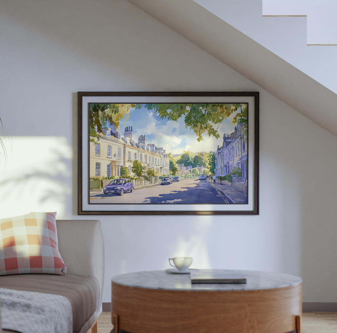 Cheltenham Watercolor Poster Landscape Wall Art Cheltenham Wall Hanging Home Décor Cheltenham Gift Art Lovers United Kingdom Wall Art