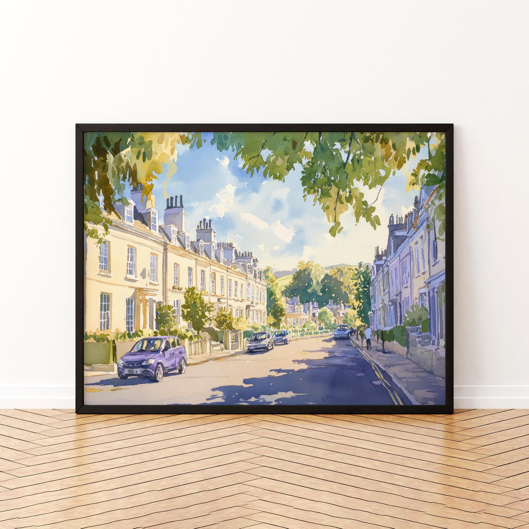 Cheltenham Watercolor Poster Landscape Wall Art Cheltenham Wall Hanging Home Décor Cheltenham Gift Art Lovers United Kingdom Wall Art