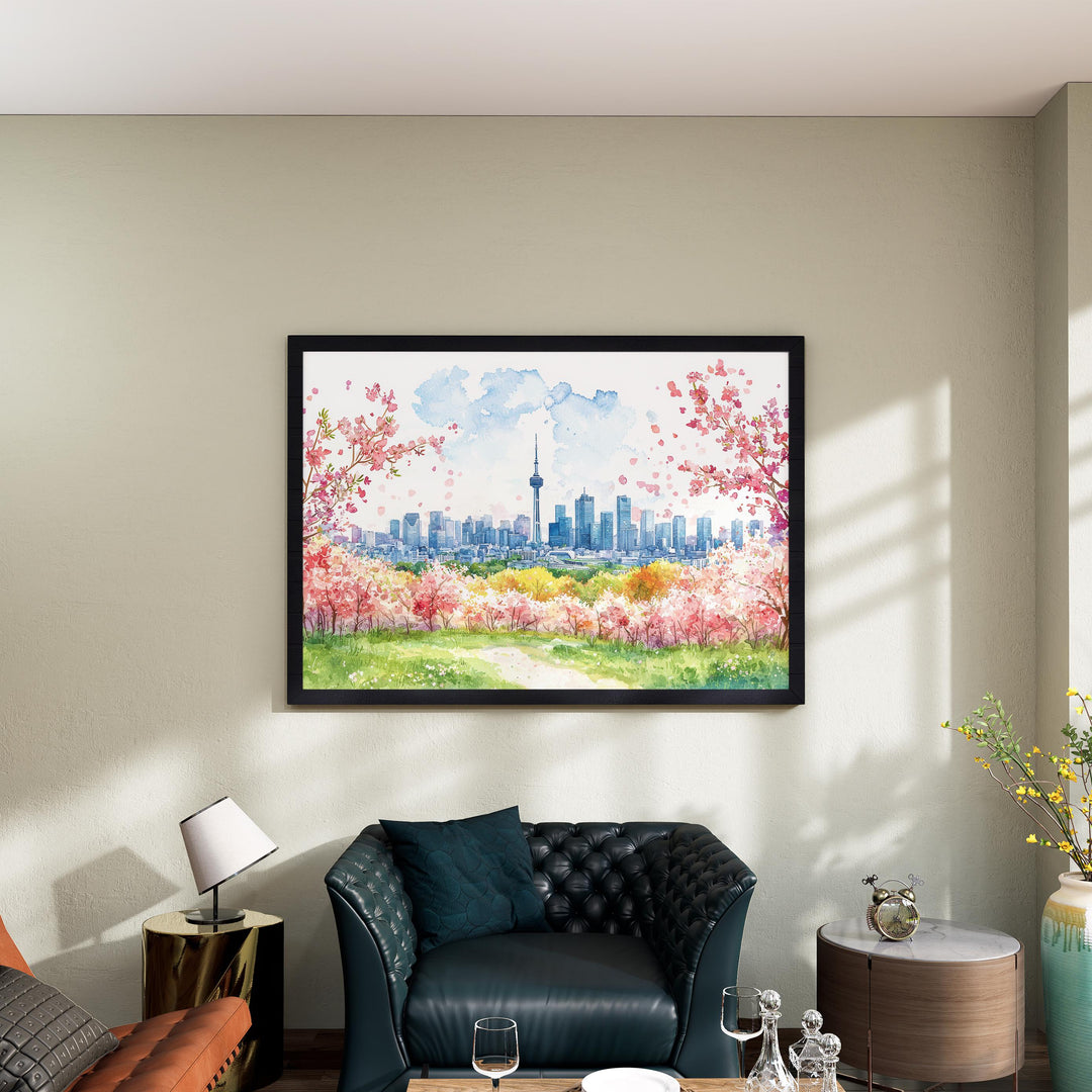 Seoul Watercolor Poster Landscape Wall Art Seoul Wall Hanging Home Décor Seoul Gift Art Lovers South Korea Wall Art