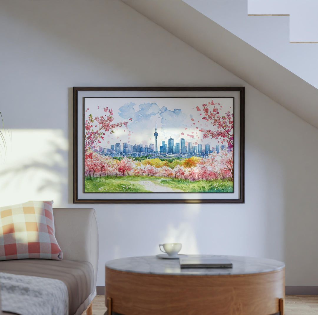 Seoul Watercolor Poster Landscape Wall Art Seoul Wall Hanging Home Décor Seoul Gift Art Lovers South Korea Wall Art
