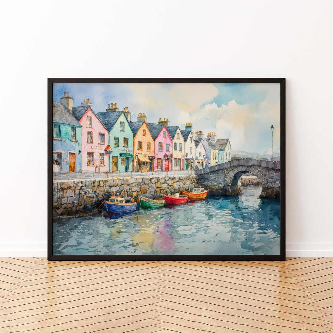 Galway Watercolor Poster Landscape Wall Art Galway Wall Hanging Home Décor Galway Gift Art Lovers Ireland Wall Art