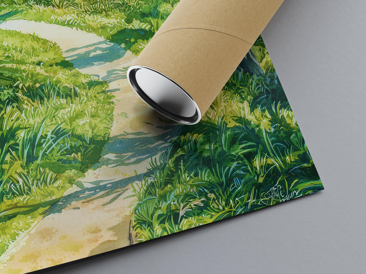 Burleigh Heads watercolor poster Wall Art Burleigh Heads Wall Hanging Home Décor Burleigh Heads Gift Art Lovers Australia Art Lover Gift