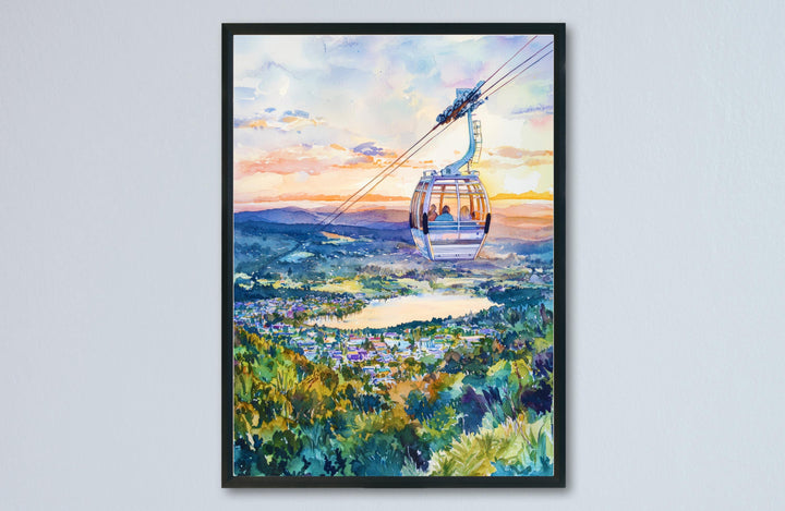 Rotoruac Watercolor Art Lovers New Zealand Wall Art,Rotorua Travel Poster Hot Springs Redwoods Forest Adventure New Zealand Wall Art