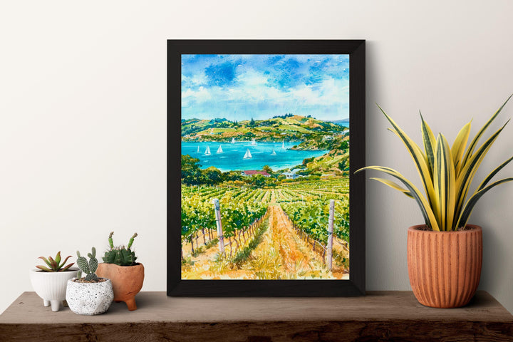 Waiheke Island New Zealand Watercolor Poster Wall Art Waiheke Wall Hanging Home Décor Waiheke Gift Art Lovers New Zealand Art Lover