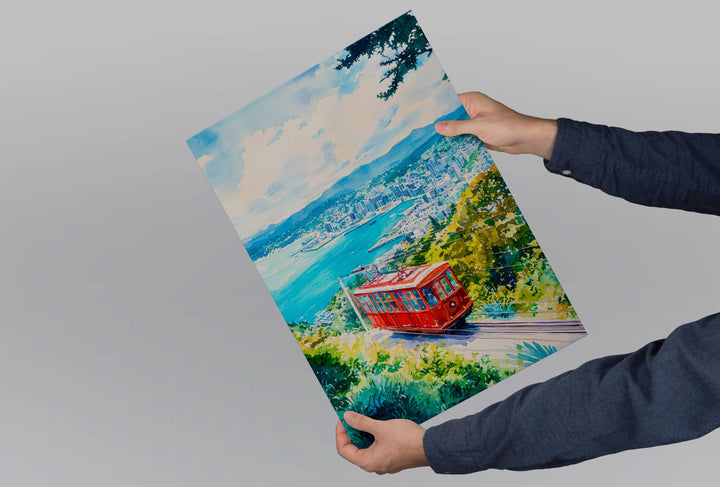 Wellington New Zealand Watercolor Poster Wall Art Wellington Wall Hanging Home Décor Wellington Gift Art Lovers New Zealand Art
