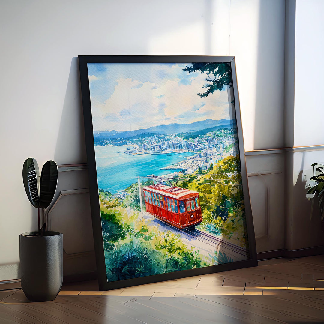 Wellington New Zealand Watercolor Poster Wall Art Wellington Wall Hanging Home Décor Wellington Gift Art Lovers New Zealand Art