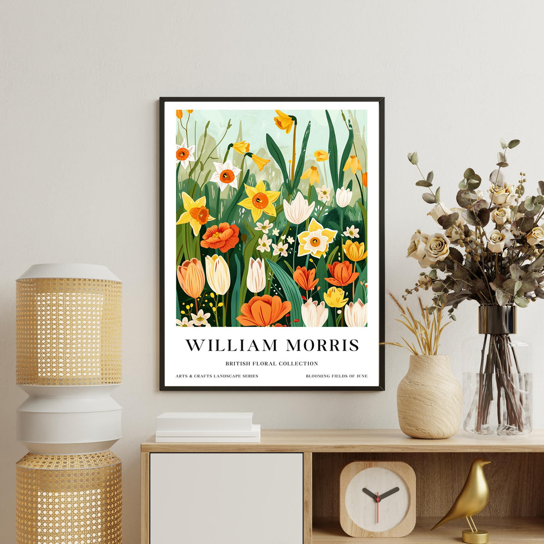 William Morris Flowers Poster Vintage Botanical Wall Art Classic Floral Print Timeless Nature Decor Elegant Garden Artwork for Home