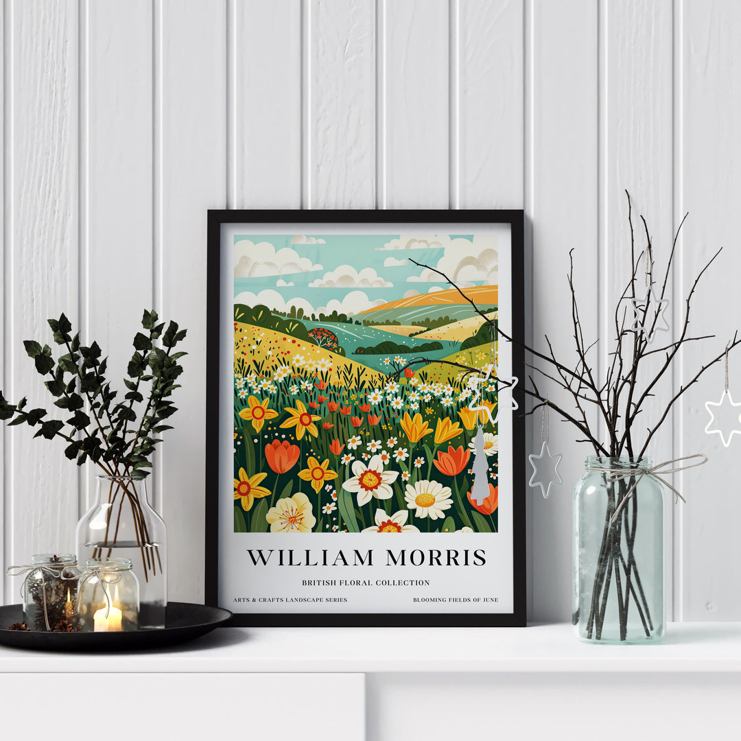 William Morris Flowers Poster Vintage Botanical Wall Art Classic Floral Print Timeless Nature Decor Elegant Garden Artwork for Home