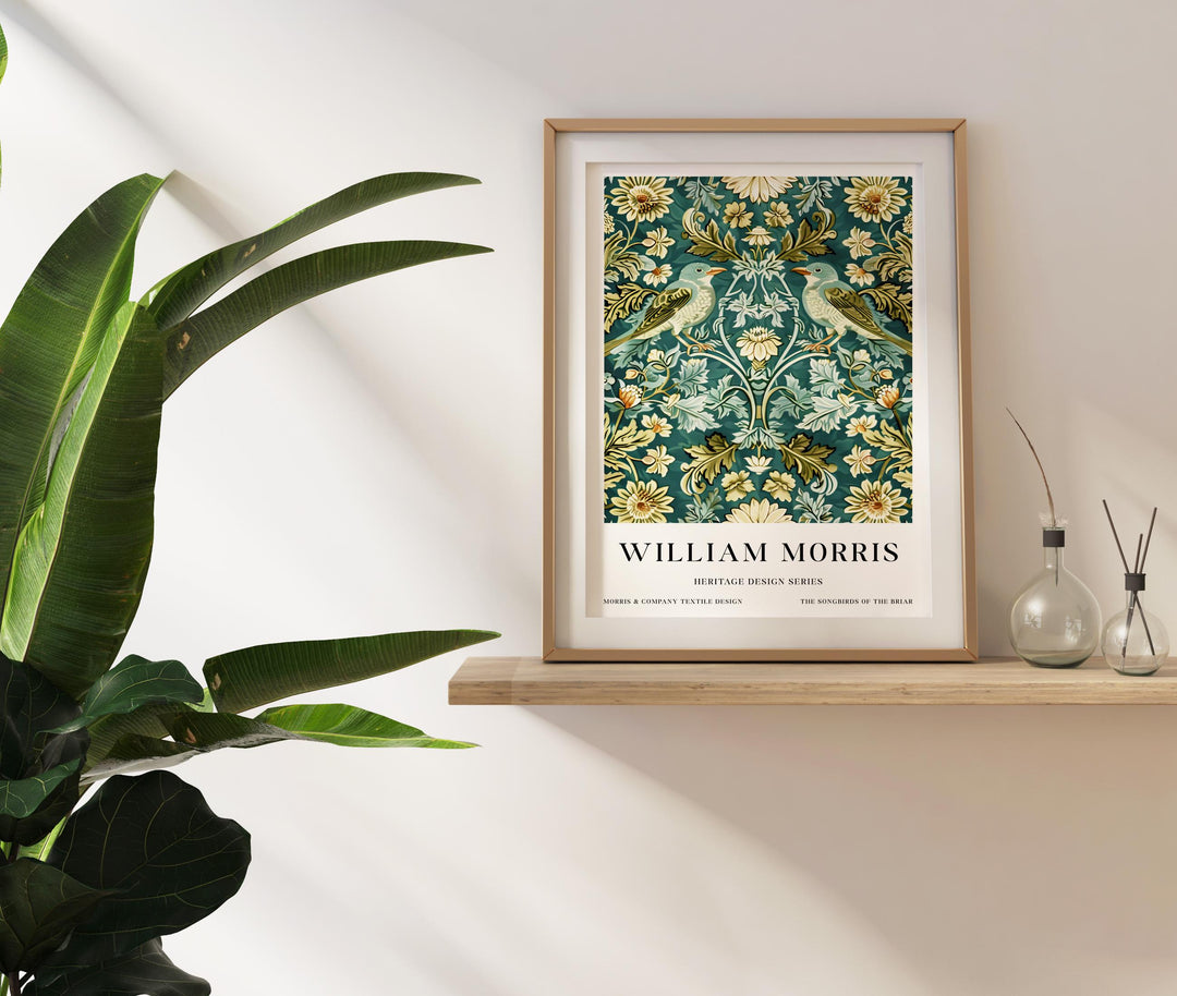 William Morris Songbirds Poster Vintage Bird Wall Art Classic Nature Print Elegant Woodland Decor Timeless Garden Artwork for Home
