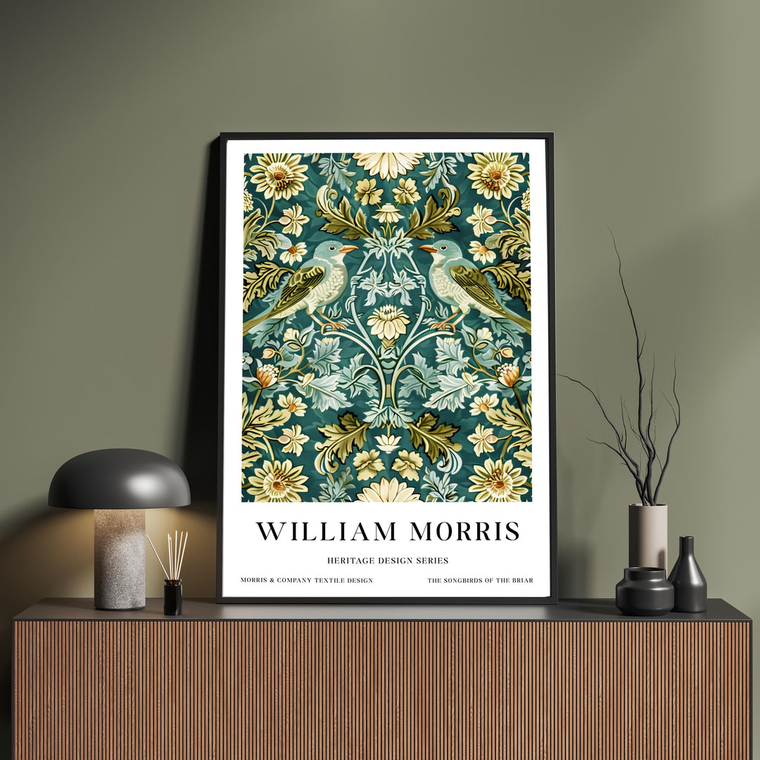 William Morris Songbirds Poster Vintage Bird Wall Art Classic Nature Print Elegant Woodland Decor Timeless Garden Artwork for Home