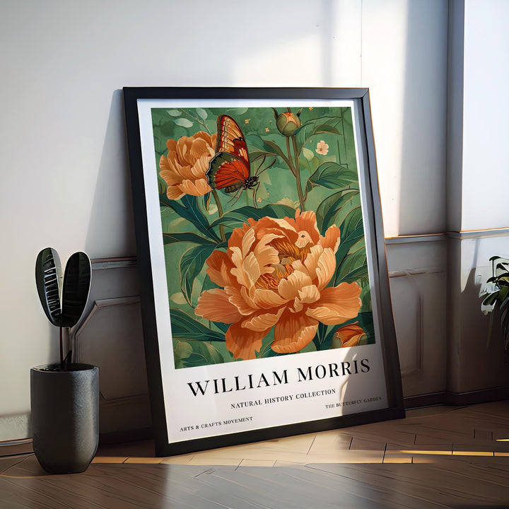 William Morris Butterfly Garden Poster Vintage Floral Wall Art Classic Botanical Print Elegant Nature Decor Timeless Artwork for Home