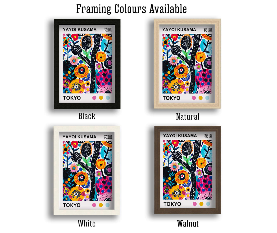 Yayoi Kusama Flower Poster Modern Pop Art Print Japanese Abstract Floral Design Polka Dot Botanical Wall Decor for Contemporary Homes