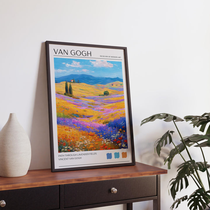Vincent van Gogh Lavender Fields Poster Impressionist Landscape Print Provence Art Purple Flower Painting for Classic Home Decor