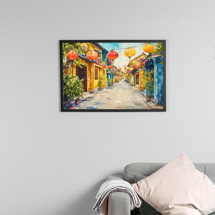 Hoi An Watercolor Poster Landscape Wall Art Hoi An Wall Hanging Home Décor Hoi An Gift Art Lovers Vietnam Wall Art