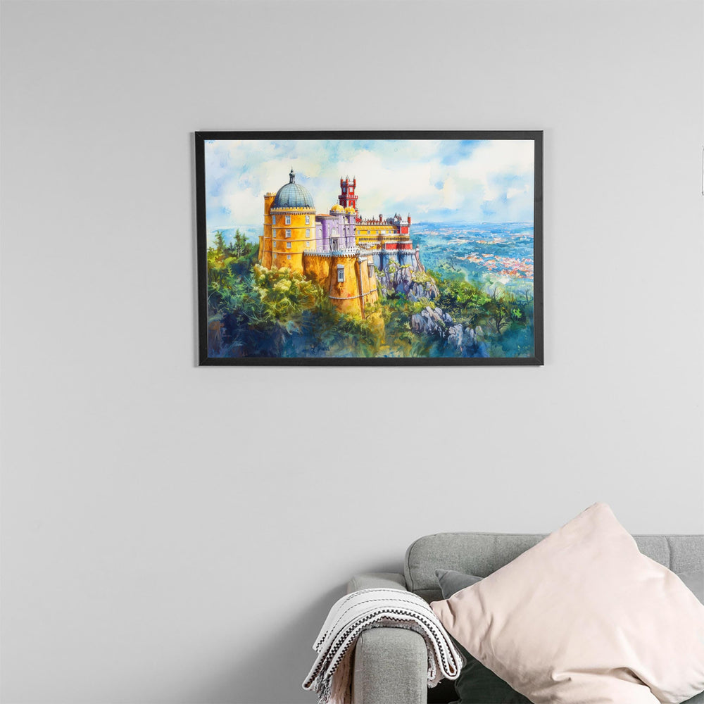 Sintra Watercolor Poster Landscape Wall Art Sintra Wall Hanging Home Décor Sintra Gift Art Lovers Portugal Wall Art