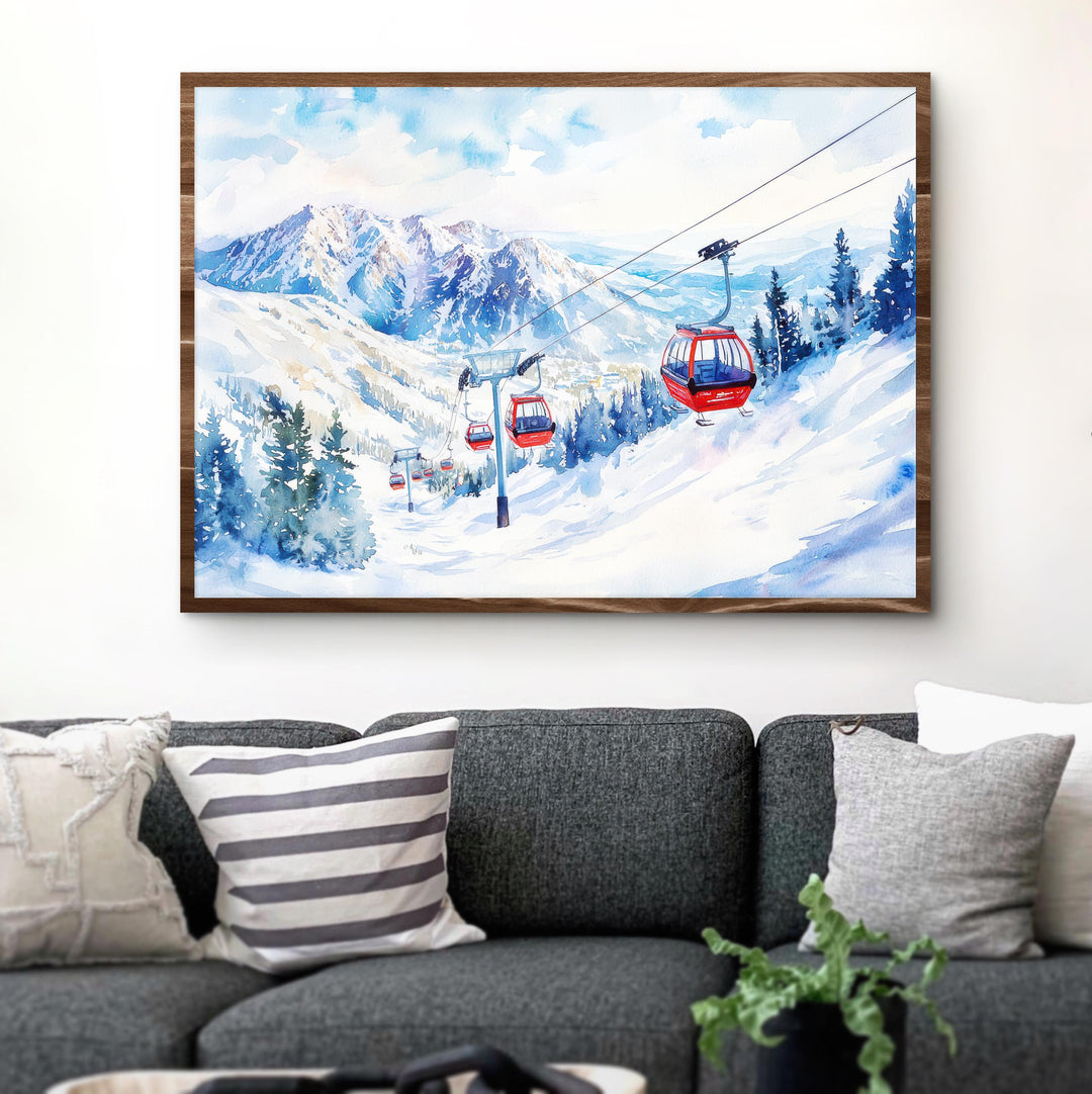 Snowbird Watercolor Poster Landscape Wall Art Snowbird Wall Hanging Home Décor Snowbird Gift Art Lovers United States Wall Art