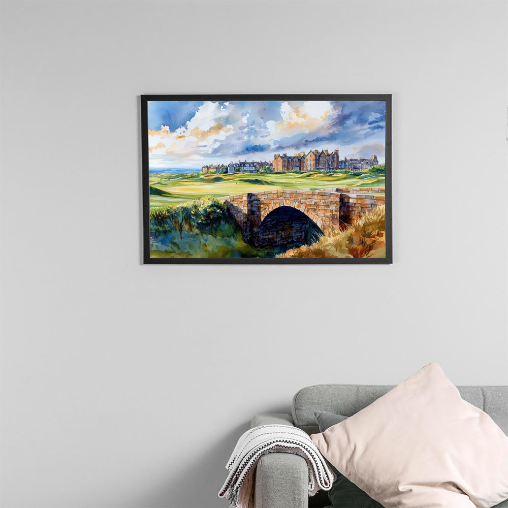 St Andrews Watercolor Poster Landscape Wall Art St Andrews Wall Hanging Home Décor St Andrews Gift Art Lovers Scotland Wall Art