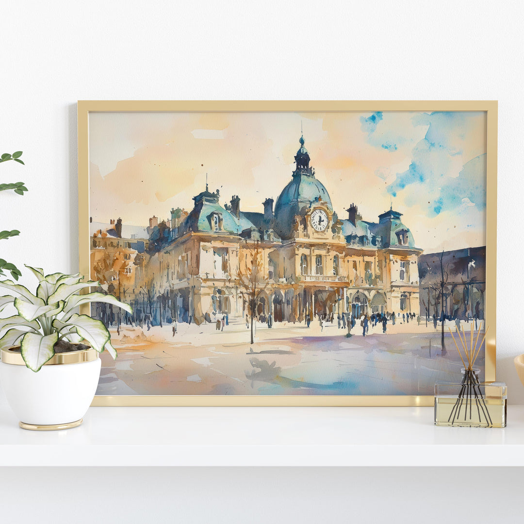 Limoges Watercolor Poster Cityscape Wall Art Limoges Wall Hanging Home Décor Limoges Gift Art Lovers France Wall Art