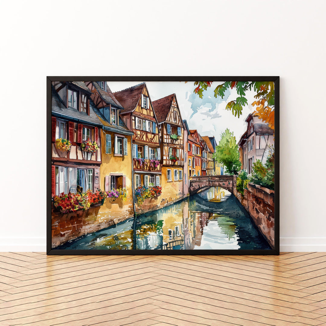 Colmar watercolor poster Wall Art Colmar Wall Hanging Home Décor Colmar Gift Art Lovers France Wall Art