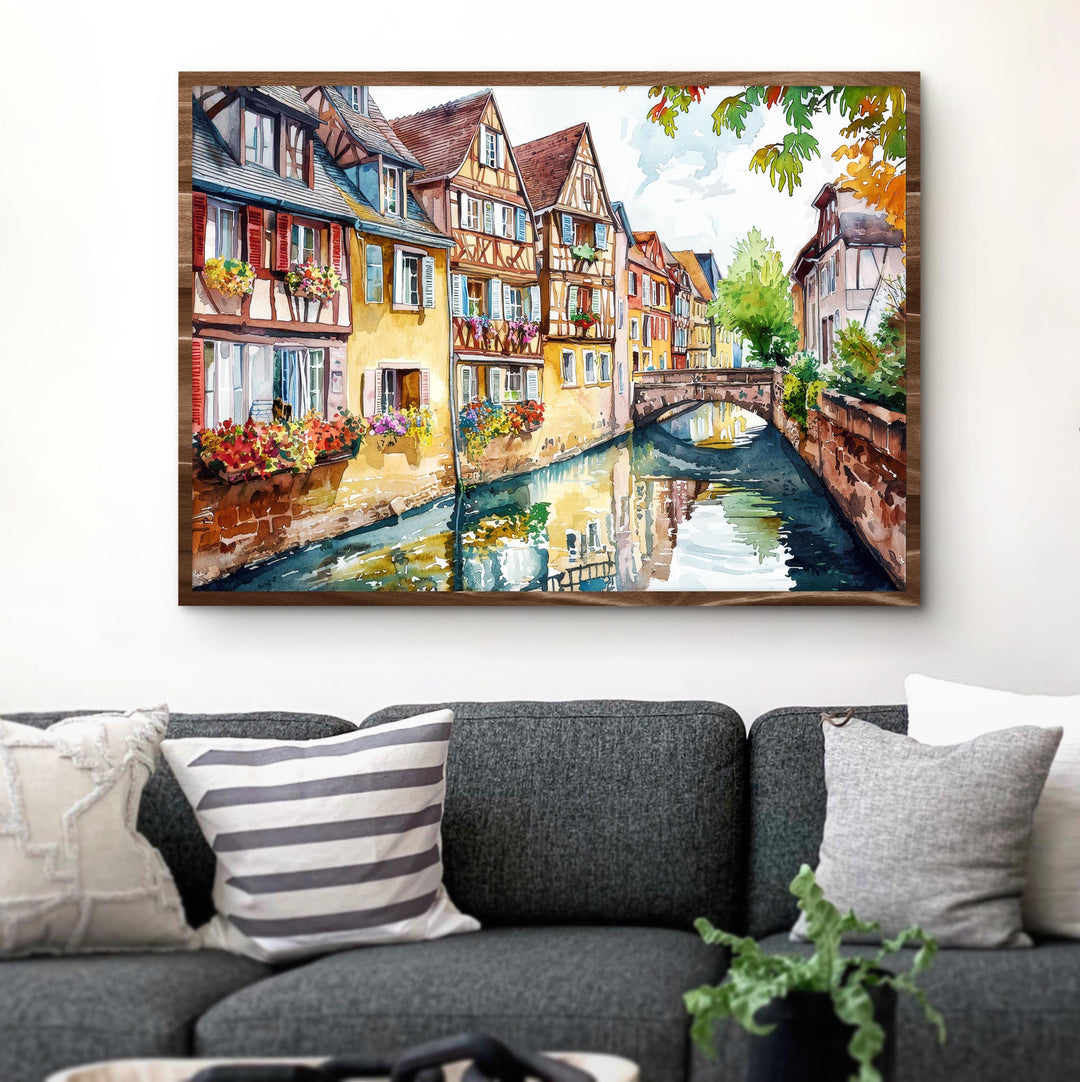 Colmar watercolor poster Wall Art Colmar Wall Hanging Home Décor Colmar Gift Art Lovers France Wall Art