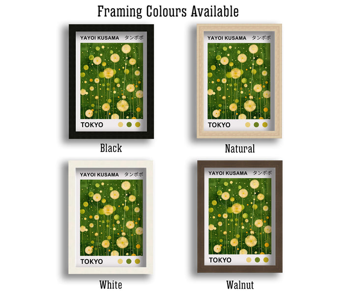 Yayoi Kusama Dandelion Poster Modern Pop Art Print Japanese Abstract Floral Design Polka Dot Nature Artwork for Contemporary Home Decor