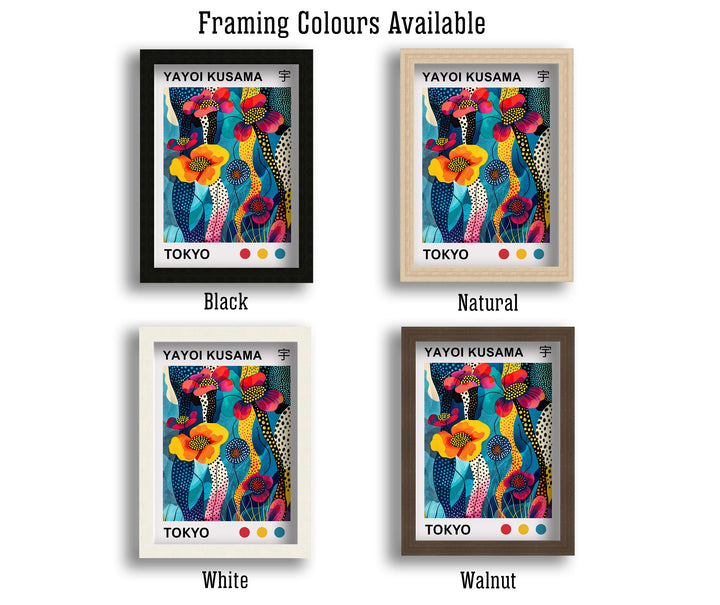 Yayoi Kusama Flower Poster Modern Pop Art Print Japanese Abstract Floral Design Polka Dot Botanical Artwork for Contemporary Home Decor