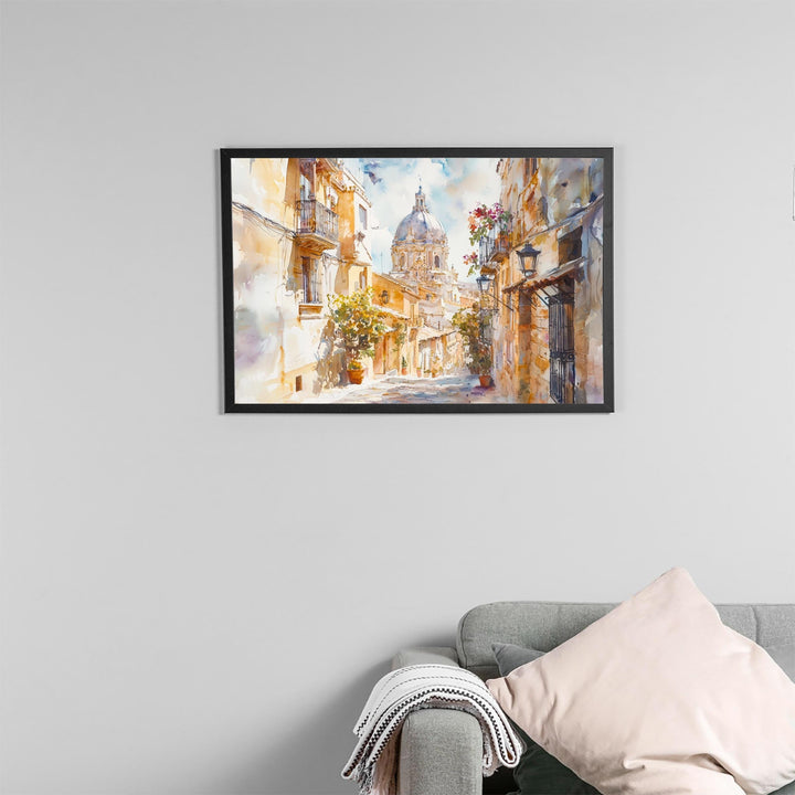 Alicante watercolor poster Wall Art Alicante Wall Hanging Home Décor Alicante Gift Art Lovers Spain Wall Art