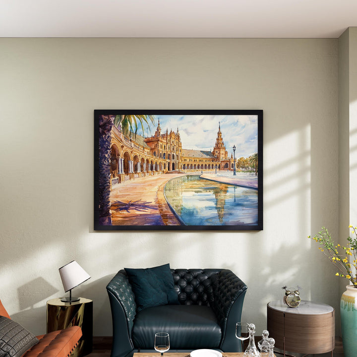 Seville watercolor poster Wall Art Seville Wall Hanging Home Décor Seville Gift Art Lovers Spain Wall Art