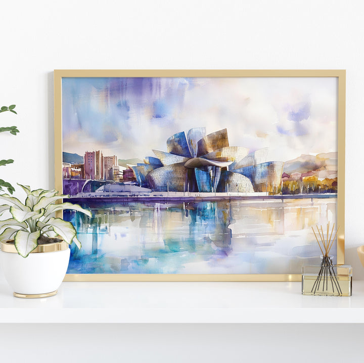 Bilbao watercolor poster Wall Art Bilbao Wall Hanging Home Décor Bilbao Gift Art Lovers Spain Wall Art