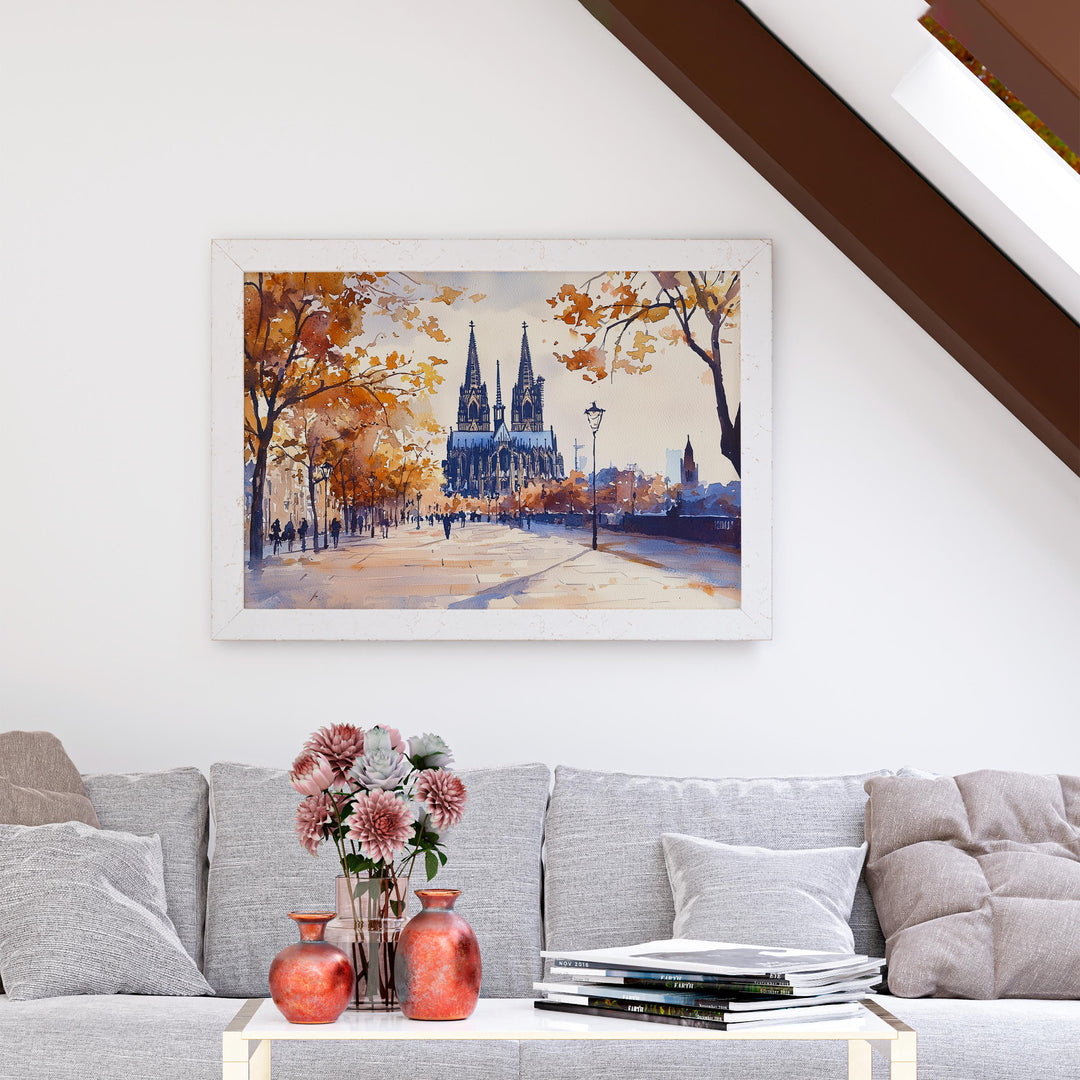Cologne watercolor poster Wall Art Cologne Wall Hanging Home Décor Cologne Gift Art Lovers Germany Wall Art