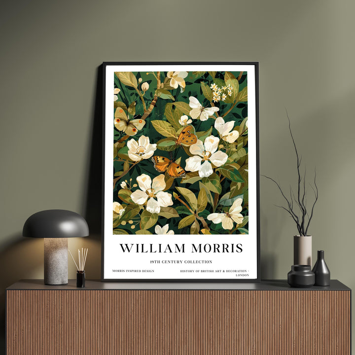 William Morris Butterfly Poster Vintage Insect Wall Art Classic Botanical Print Elegant Nature Decor Timeless Garden Artwork for Home