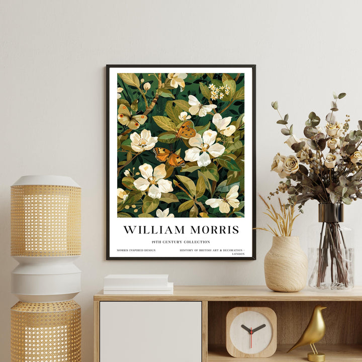 William Morris Butterfly Poster Vintage Insect Wall Art Classic Botanical Print Elegant Nature Decor Timeless Garden Artwork for Home