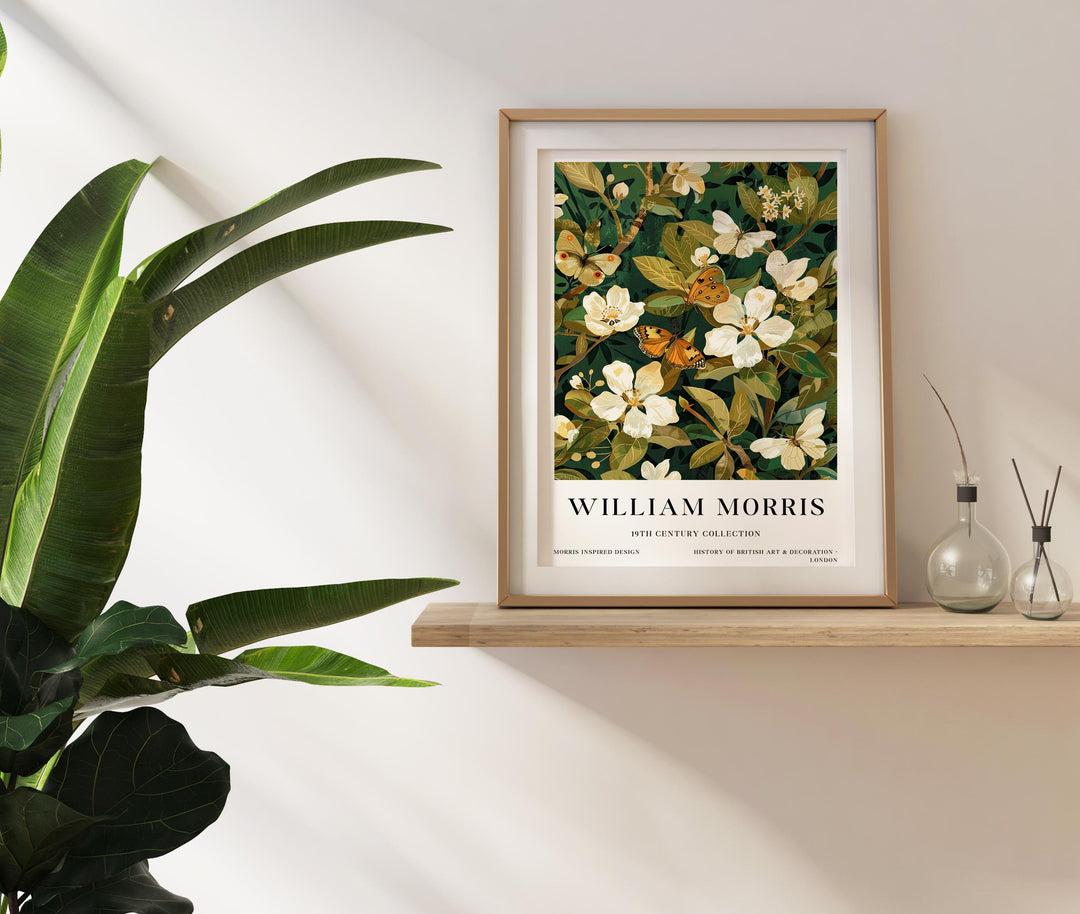 William Morris Butterfly Poster Vintage Insect Wall Art Classic Botanical Print Elegant Nature Decor Timeless Garden Artwork for Home